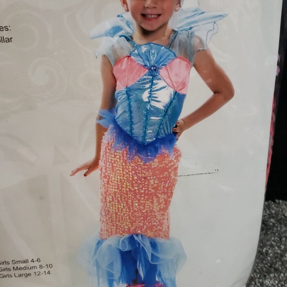 New! Girls Mermaid costume! Small 4-6 - Picture 3 of 8